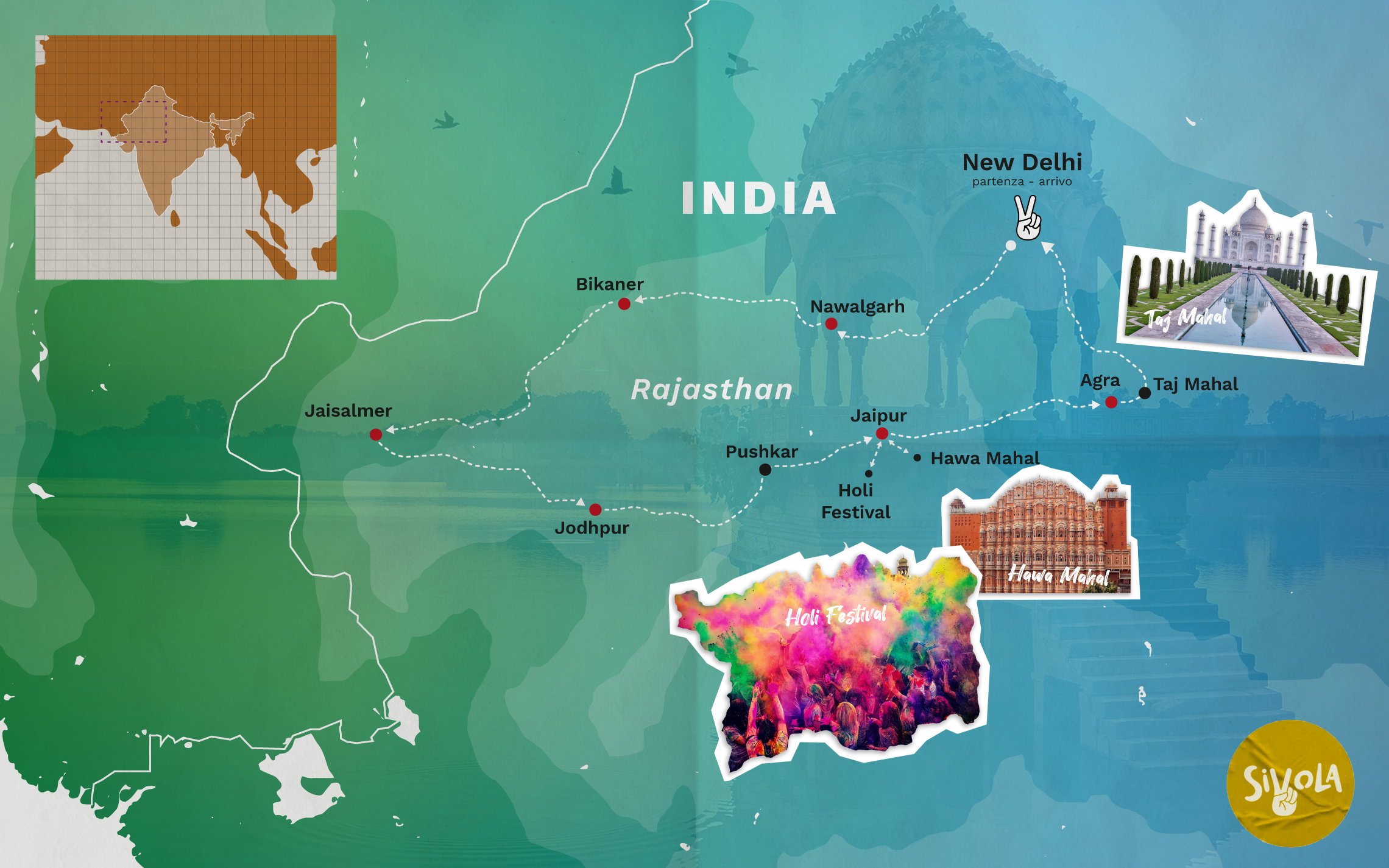 Viaggio di gruppo India Rajasthan Holi Festival